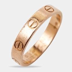 Cartier Love 18k Rose Gold Wedding Band Ring Size 52