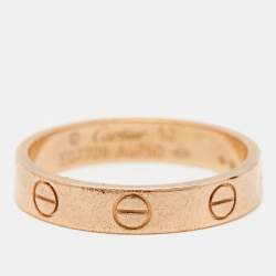 Cartier Love 18k Rose Gold Wedding Band Ring Size 52