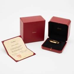 Pre Owned Cartier Love 18k Yellow Gold Bracelet 18