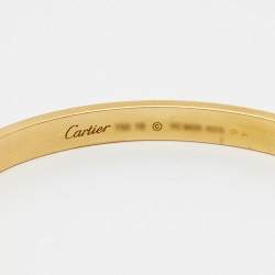 Pre Owned Cartier Love 18k Yellow Gold Bracelet 18