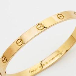 Pre Owned Cartier Love 18k Yellow Gold Bracelet 18