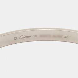 Pre Owned Cartier Love 18k White Gold Bracelet 18