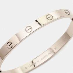 Pre Owned Cartier Love 18k White Gold Bracelet 18