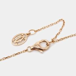 Pre Owned Cartier D'Amour Diamond 18k Rose Gold XS Model Necklace