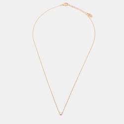 Pre Owned Cartier D'Amour Diamond 18k Rose Gold XS Model Necklace