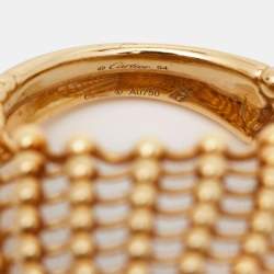 Pre Owned Cartier Cactus De Cartier Diamonds 18k Yellow Gold Ring Size 54