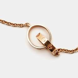 Pre Owned Cartier Love Interlocking Loops 18k Rose Gold Bracelet