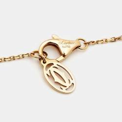 Pre Owned Cartier D'Amour Diamond 18k Rose Gold XS Model Necklace