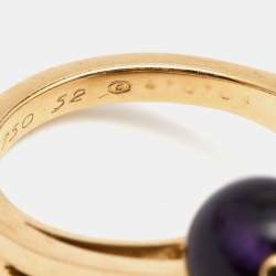 Pre Owned Cartier Les Delices de Goa Multi Gemstone 18k Rose Gold Ring Size 52