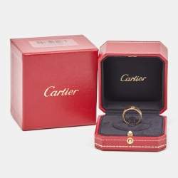 Pre Owned Cartier Love 18k Yellow Gold Band Ring Size 54