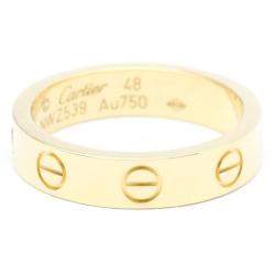 Pre Owned Cartier Love 18K Yellow Gold Diamond Ring EU 48