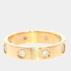 Pre Owned Cartier Love 18K Yellow Gold Diamond Ring EU 49