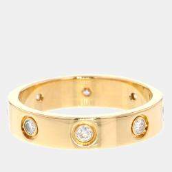 Pre Owned Cartier Love 18K Yellow Gold Diamond Ring EU 49