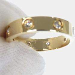 Pre Owned Cartier Love 18K Yellow Gold Diamond Ring EU 49