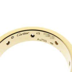 Pre Owned Cartier Love 18K Yellow Gold Diamond Ring EU 49