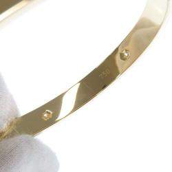 Pre Owned Cartier Love 18K Yellow Gold Diamond Bracelet 16