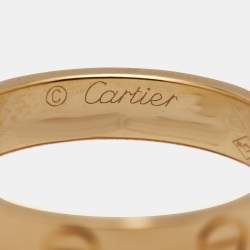 مملوكة مسبقًا Cartier Love 18k Yellow Gold Wedding Band Ring Size 53