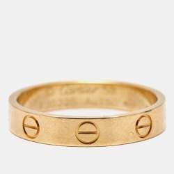 مملوكة مسبقًا Cartier Love 18k Yellow Gold Wedding Band Ring Size 53