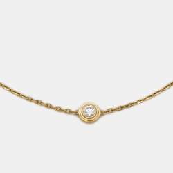 Pre Owned Cartier D'Amour Diamond 18k Yellow Gold XS Model Bracelet