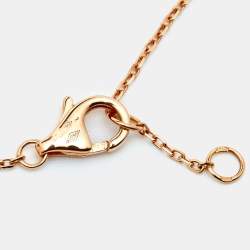 Pre Owned Cartier Amulette De Cartier Malachite Diamond 18k Rose Gold XS Model Bracelet