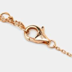 Pre Owned Cartier Amulette De Cartier Malachite Diamond 18k Rose Gold XS Model Bracelet