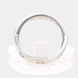 Pre Owned Cartier Love Interlocking 18K White Gold Diamond Ring EU 48