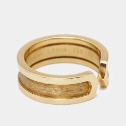 Pre Owned Cartier C De Cartier 18k Yellow Gold Ring Size 51