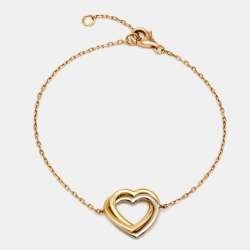 Pre Owned Cartier Trinity de Cartier Heart 18k Three Tone Gold Bracelet