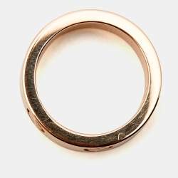 Pre Owned Cartier Love Pink Sapphire 18k Rose Gold Ring Size 49