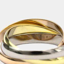 Pre Owned Cartier Trinity 18K Yellow Rose and White Gold Ring EU 48