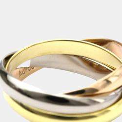 Pre Owned Cartier Trinity 18K Yellow Rose and White Gold Ring EU 48