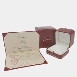 Pre Owned Cartier Love 18K White Gold Diamond Ring EU 51