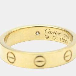 Pre Owned Cartier Love 18K Yellow Gold Diamond Ring EU 51