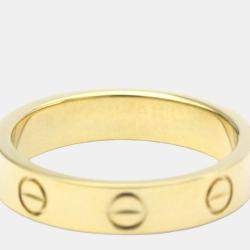 Pre Owned Cartier Love 18K Yellow Gold Diamond Ring EU 51