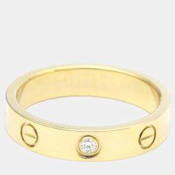Pre Owned Cartier Love 18K Yellow Gold Diamond Ring EU 51