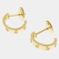Pre Owned Cartier Love 18K Yellow Gold Earrings