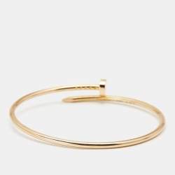 Pre Owned Cartier Juste Un Clou 18k Rose Gold Small Model Bracelet 17