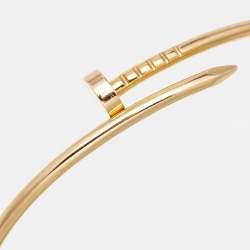 Pre Owned Cartier Juste Un Clou 18k Rose Gold Small Model Bracelet 17