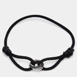 Pre Owned Cartier Trinity Ceramic 18k White Gold Cord Bracelet
