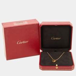 Pre Owned Cartier Love Interlocking Loops 18k Yellow Gold Necklace