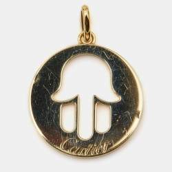 Pre Owned Cartier Symbol Hand of Fatima 18k Yellow Gold Pendant