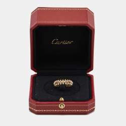 Pre Owned Cartier Clash de Cartier 18k Rose Gold Small Model Band Ring Size 49