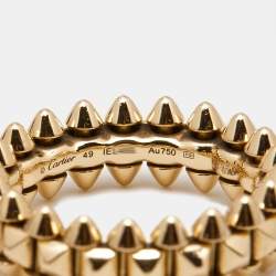 Pre Owned Cartier Clash de Cartier 18k Rose Gold Small Model Band Ring Size 49