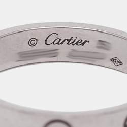 Cartier Love 18k White Gold Wedding Band Ring Size 53