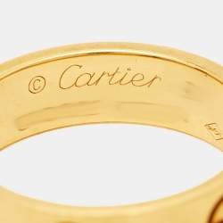 Pre Owned Cartier Love 18k Yellow Gold Band Ring Size 56