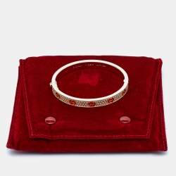 Pre Owned Cartier Love Diamonds 18k Yellow Gold Bracelet 17