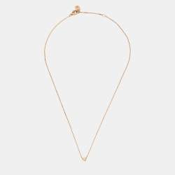 Pre Owned Cartier d'Amour Diamond 18k Yellow Gold XS Model Necklace