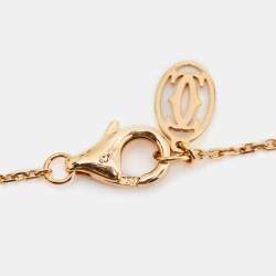 Pre Owned Cartier d'Amour Diamond 18k Yellow Gold XS Model Necklace