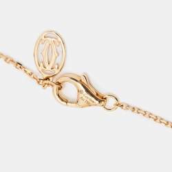 Pre Owned Cartier d'Amour Diamond 18k Yellow Gold XS Model Necklace