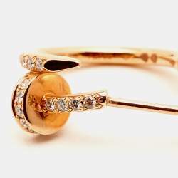 Cartier Juste Un Clou Diamonds 18k Rose Gold Earrings
